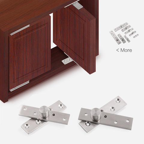 1 Pcs 360 Degrees Rotation Axis,Thickened Stainless Steel Up and Down Wood Doors Hinges Location Shaft Furniture Hinge Hidden ► Photo 1/6