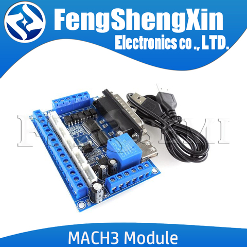 MACH3 Parallel Port Control 5 axis CNC Breakout Board with USB Cable for Stepper Motor Driver   ► Photo 1/1