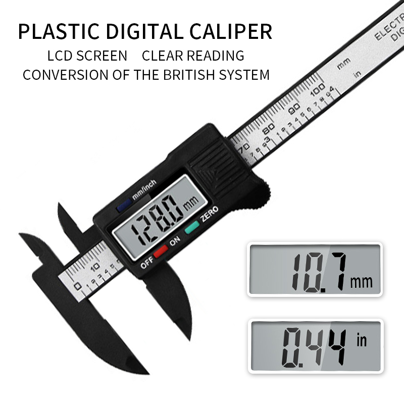 Digital Electronic Gauge Plastic Vernier 150mm 6inch Caliper Micrometer 