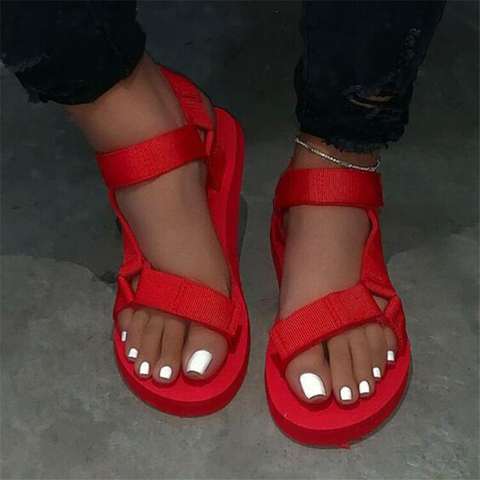 2022 New Women Summer Soft Slip Sandals Woman Buckle Strap Foam Sole Durable Sandals Ladies Outdoor Casual Beach Shoes ► Photo 1/6