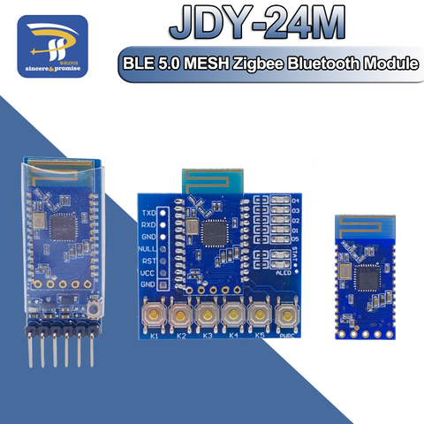 JDY-24M Bluetooth 5.0 MESH Zigbee Module BLE JDY-24 Master Slave Through the Base Plate With Buttons ► Photo 1/6