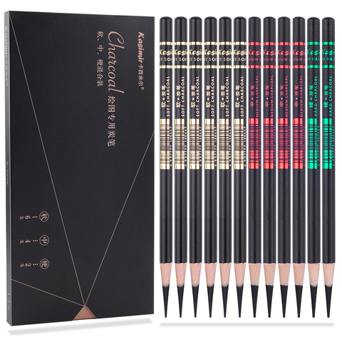 Bianyo Sketch Pencils Set 12 Charcoal Drawing Pencils For Artists