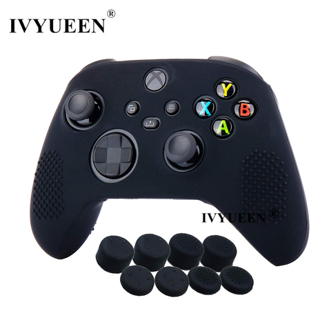 IVYUEEN Anti-slip Protective Skin for XBox Series X S Controller Silicone Gel Case with Joystick Grips Analog Thumb Stick Caps ► Photo 1/6
