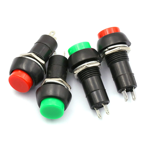 2PCS PBS-11A PBS-11B 12mm self-locking Plastic Push Button Switch Latching Switchs 3A 250V AC 2PIN ► Photo 1/6