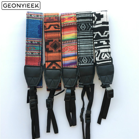 3 in 1 DSLR Camera Strap Vintage Hippie Style Canvas Shoulder Neck Belt Cotton Camera Straps for Nikon Pentax Sony Canon Camera ► Photo 1/6