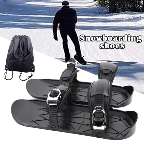 NEW Mini Ski Skates Snow Shoes Adjustable Skiing Mini Sled Snowboard Snowblades Wall Sport Ski Boots Snowparks Forest ► Photo 1/6