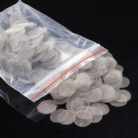 100pcs Smoking Weed Special Tools Combustion Stainless Steel Net Hookah Water Pipe Filter Screen Gauze Free Shipping Wholesale ► Photo 1/6