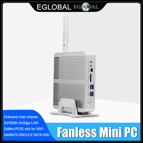 Super Mini PC Game PC 5th Generation Broadwell Intel Core i5 5257U Graphics Iris HTPC 0.00dB 16GB Ram 512GB SSD 2*HDMI 2*Nics ► Photo 1/6