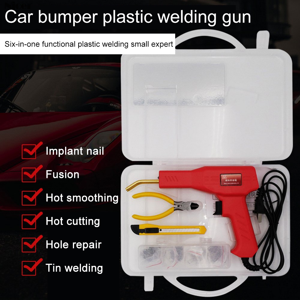 Plastic Welding Torch Garage Tool PVC Repairing Machine Car Bumper Stapler Devic