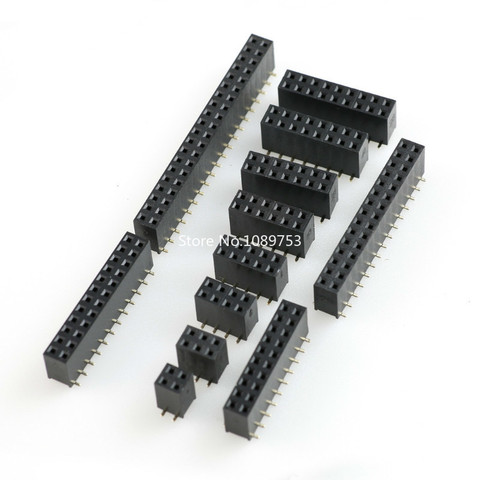 10pcs SMT 2.54mm Double Row Female Breakaway PCB Board Pin Header socket Connector 2.54 Pinheader 4 6 8 10 14 16 20 24 30 40Pin ► Photo 1/4