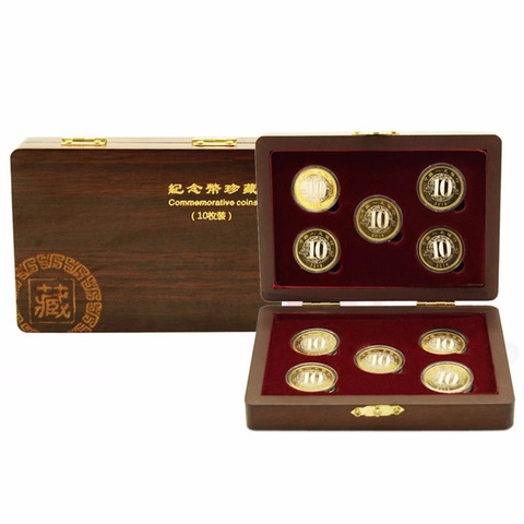 10 Coin Wooden Case Display Box Storage Holder Collection Adjustable Capsule Novel Style Convenient To Use Durable In Use ► Photo 1/5