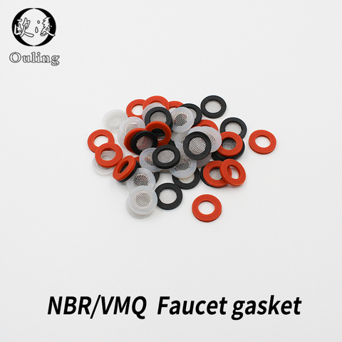 Water pipe faucet gasket washer seal mesh filter o ring nitrile rubber NBR silicone rubber VMQ O-ring 1/2 ’’ 3/4 ’’ rubber pad ► Photo 1/5