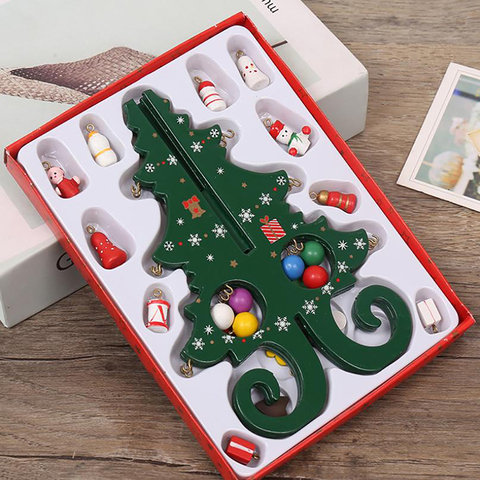 Christmas Tree Children's Handmade DIY Stereo Wooden Christmas Tree Scene Layout Christmas Decorations Ornaments ► Photo 1/6