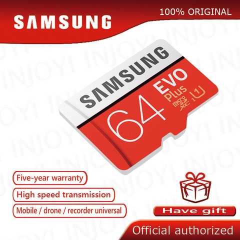 Original SAMSUNG EVO Plus Memory Card 64GB U3 EVO + 128GB 256GB Class10 Micro SD Card 32GB 16GB microSD UHS-I U1 TF Card ► Photo 1/6