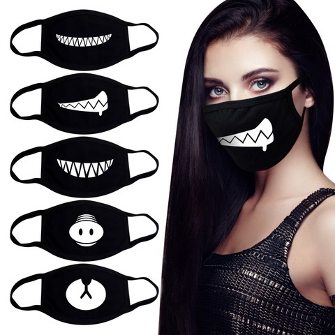 26 Styles Cute Cartoon Cotton Masks Mask Cosplay Expression Washable Bear Dustproof Keep Warm Masks Props Black Mask Mouth ► Photo 1/6