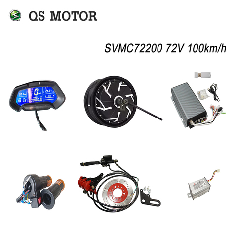 QS Motor 12inch 260 5000W 45H V4 Advanced/Racing Electric Motorcycle Conversion Kit ► Photo 1/6