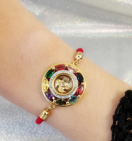 Longpo Temple breaks Tai Sui Red Rope Transfer Wheel Bracelet comes and goes when lucky. Bracelet can adjust men and women ► Photo 1/3