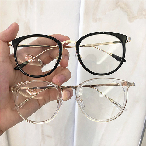 1pcs Retro Anti Blue Ray Computer Glasses Women Round Eye Glass Men Blue Light Blocking Fashion Eyewear Optical Frames ► Photo 1/6