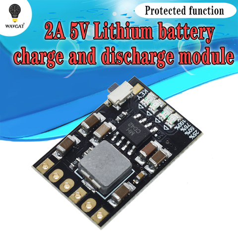 WAVGAT DC 5V 2.1A Mobile Power Diy Board 4.2V Charge / Discharge(boost) battery protection indicator module 3.7V lithium 18650 ► Photo 1/6