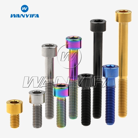 Wanyifa Titanium Bolt M5 x 10 12 16 18 20 25 30 35 40 45 50 55 60mm Allen Key Square Head Screw for Bicycle Stem Seatpost ► Photo 1/6