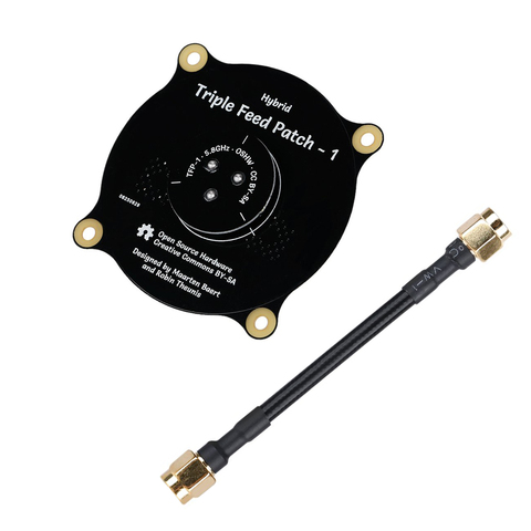 5.8GHz Triple Feed Patch Antenna SMA / RP SMA Directional Circular Polarized Antenna for FPV Fatshark Goggles RC drone ► Photo 1/5
