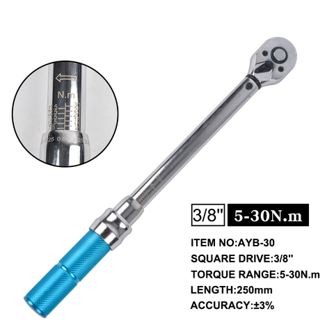 30N.m 3/8  Inch Square Drive Preset Adjustable Torque Wrench ► Photo 1/4