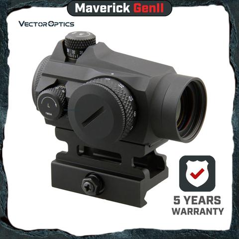 Vector Optics Maverick GenII 1x22 Red Dot Scope Sight Hunting Tactical Uncapped Turret QD Mount For Real Firearms .308 Airsoft ► Photo 1/6