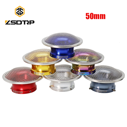 ZSDTRP 50mm Motorcycle Air Filter Wind Horn Cup Alloy Trumpet with Guaze for PWK21/24/26/28/30mm PE28/30mm Carburetor ► Photo 1/6