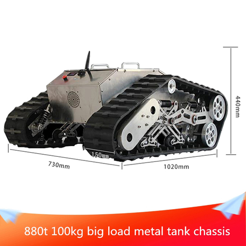 880t 100kg Load Big All Metal Robot Tank Platform Shock Absorption Chassis Suspension Crawler Chassis Huge Smart Car Part ► Photo 1/6