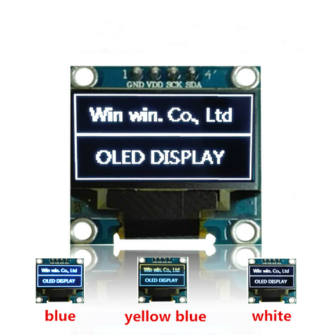 NEW 0.96 inch IIC Serial White/Blue/Yellow OLED Display Module 128X64 I2C SSD1306 12864 LCD Screen Board  for Arduino ► Photo 1/5