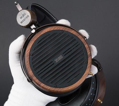 MUSIC MASTER 108MM 1000 Planar Magnetic 40 Ohms Bass Hand Made Hifi Audiophile Wooden Headset Headphone PK HD800 LCD4 HE1000 ► Photo 1/6