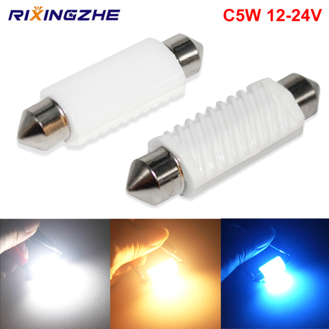 1PC 12-24V C5W LED C10W Canbus Festoon 31/36/39/41MM error free Interior reading Light Clearance Bulbs Auto plate Lamp white ► Photo 1/6