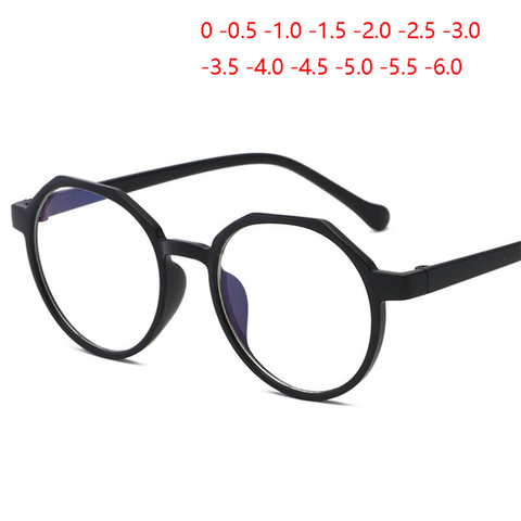 Retro Round Optics Eyeglasses Women Men Fashion Clear Mirror Myopia Lens Nearsighted Glasses 0 -0.5 -1.0 -1.5 To -6.0 ► Photo 1/6