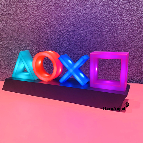 For ps4 mood flash lamp icon modeling voice control decorative lamp house colorful lights game lampstand led light game nice ► Photo 1/6