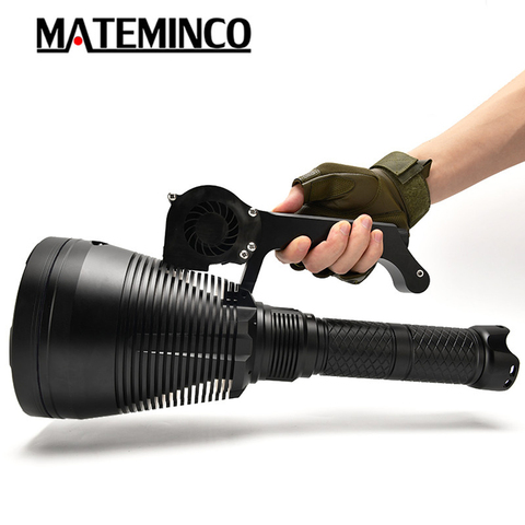 MATEMINCO MT90 Plus Super Powerful Flashlight Kit SBT90.2 LED max 7500 lumen long beam distance 3162 Meters 3.4kg Search Torch ► Photo 1/4