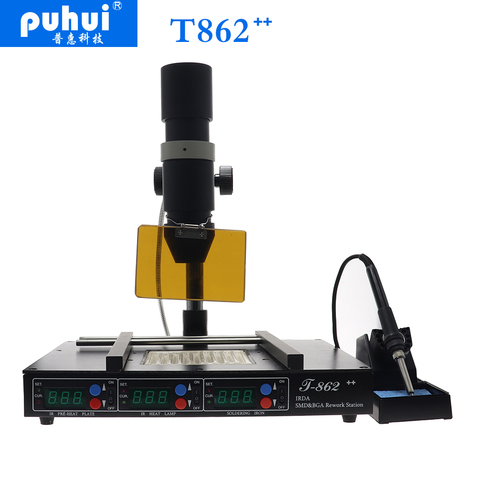 PUHUI T862 T-862++ IRDA Infrared bga rework machine, BGA SMD SMT desoldering Rework Station Infrared Desoldering Station ► Photo 1/6