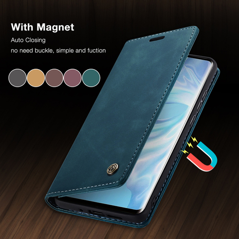 Retro Leather Phone Case For Huawei P40 P30 P20 Mate 30 Pro lite Flip Magnetic Wallet For P Smart 2022 Busniess Card Slot Cover ► Photo 1/6
