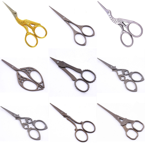 1PCS Stainless Steel European Vintage Scissors Antique Floral