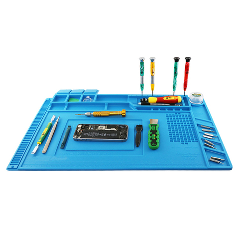 45x30cm Heat Insulation Silicone Pad Desk Mat Maintenance Platform for phone BGA Soldering Repair Station with Magnetic Section ► Photo 1/4