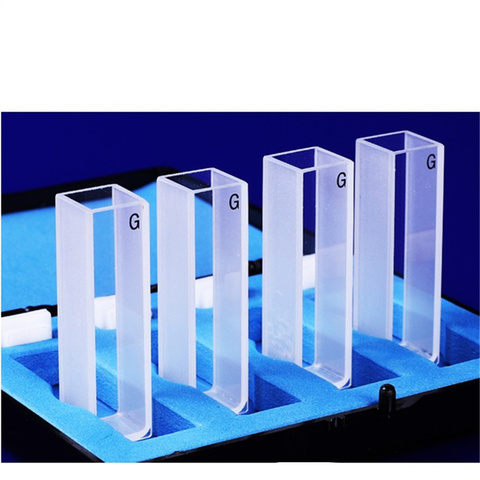 1/2/4Pcs 1/2/5/10/20/30/40/50/100mm Path Length Glass Cuvette Cell With Lid For Spectrophotometers ► Photo 1/5