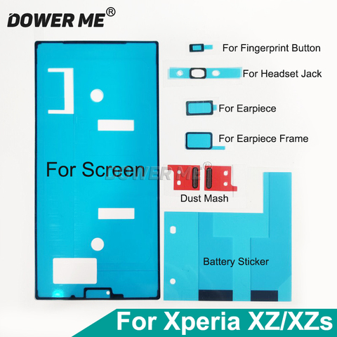 Dower Me LCD Screen Adhesive Front Frame Glue Earpiece Loudspeaker Dust Mesh Full Set Sticker For Sony Xperia XZ XZs F8332 F8232 ► Photo 1/5