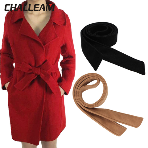 Ladies belt coat coat Ladies decorative wide belt with double-sided woolen coat belts accessories knotted x250 ► Photo 1/6