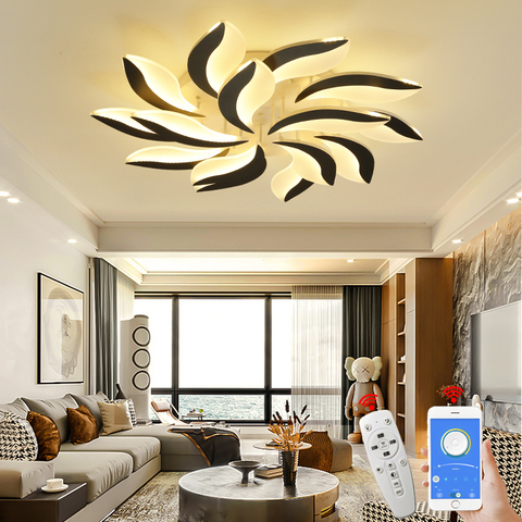 Hot Acrylic Modern Led chandelier For Living Study Room Bedroom lampe plafond avize Indoor Ceiling chandeliers 90-260V ► Photo 1/6