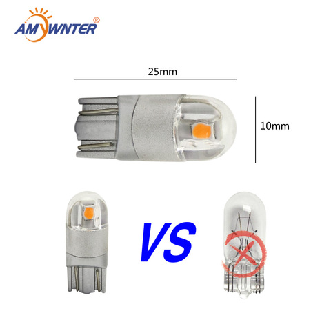 Amywnter 12v W5w Led T10 3030 For Car Source Turn Signal License Plate Lamp Trunk Clearance Lights Reading ► Photo 1/6
