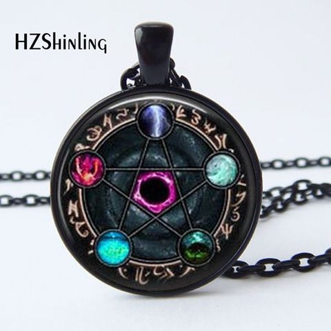2017 New Arrival Wiccan Pendant Necklace Constellations Of The Zodiac Wicca Pagan Jewelry Glass cabochon Jewelry HZ1 ► Photo 1/6