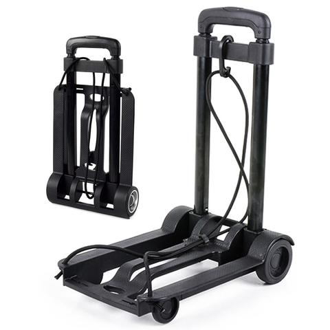 Portable Folding Hand Truck With Wheels Telescopic Black Heavy Duty Lightweight Cart For Luggage Moving ► Photo 1/6