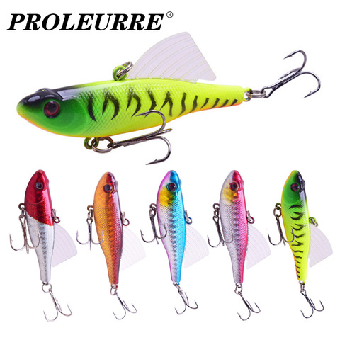 1Pcs Winter Vibration Sea Fishing Lure 7cm 18g VIB Hard Bait With Lead Inside Diving Swivel Jig Wing Wobbler Crankbait Tackle ► Photo 1/6