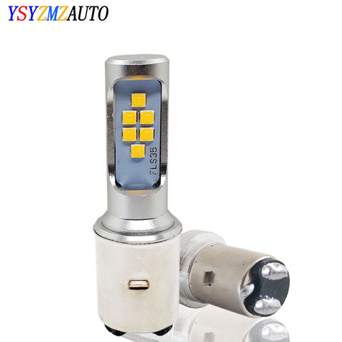 Motorcycle Headlight Bulbs H6 BA20D Hi/Lo Beam Moto LED Headlight Motorbike LED 1400LM Lamps Scooter Conversion Kit Bulbs 6000K ► Photo 1/6