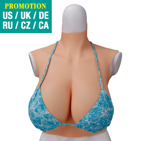 H-Cup Realistic Artificial Breast Fake Big Boobs Tits Silicone Breast Forms  Tits for Crossdreser Transgender