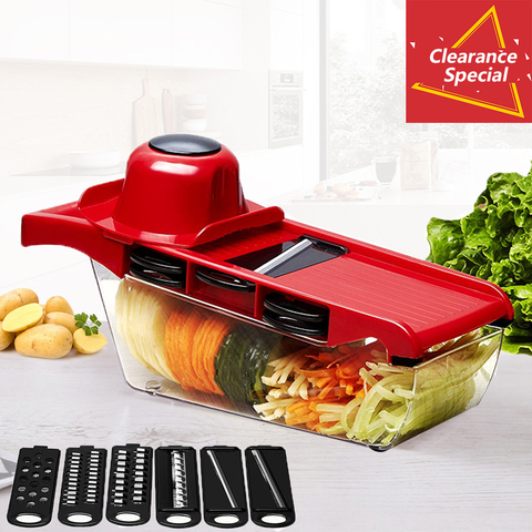 Mandoline Slicer Vegetable Cutter with Stainless Steel Blade Manual Potato Peeler Carrot Cheese Grater Dicer Kitchen Tool ► Photo 1/6